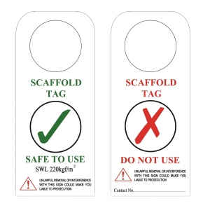 PVC Scaffold Inspection Tag