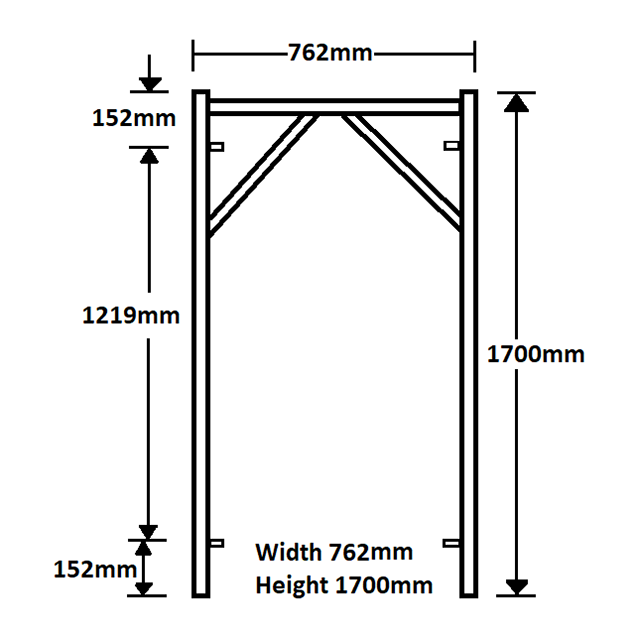 1700MM X 762MM Vertical Frame